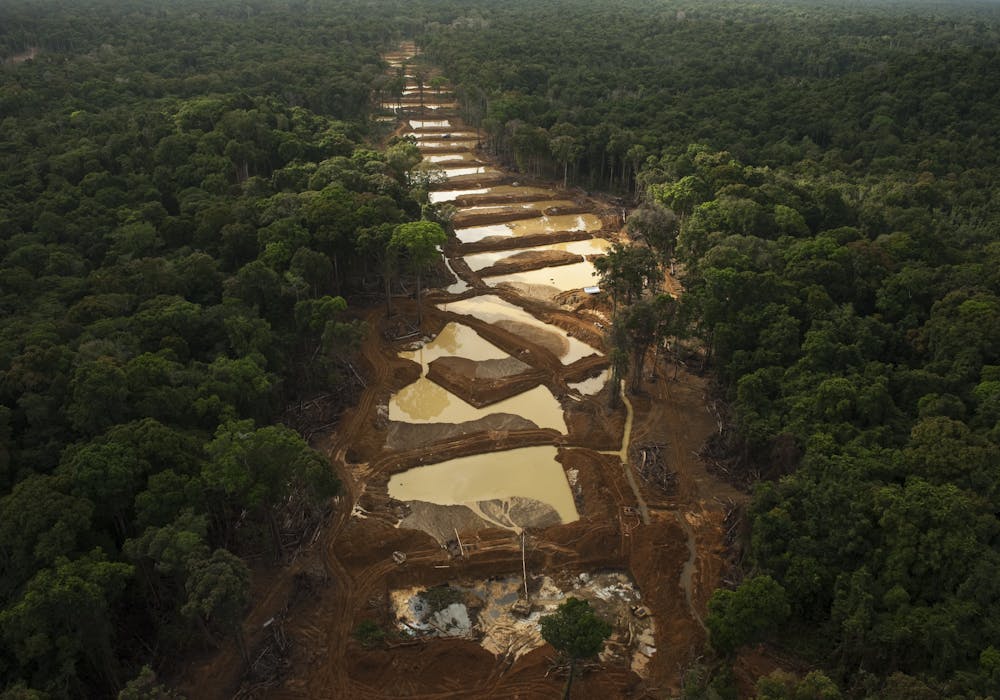Alluvial Gold Mining in the rainforest of Guyana