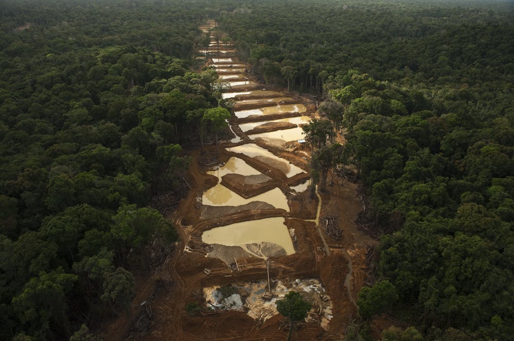 Alluvial Gold Mining in the rainforest of Guyana