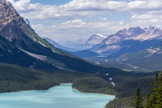 Lake, mountain, sky in Canada