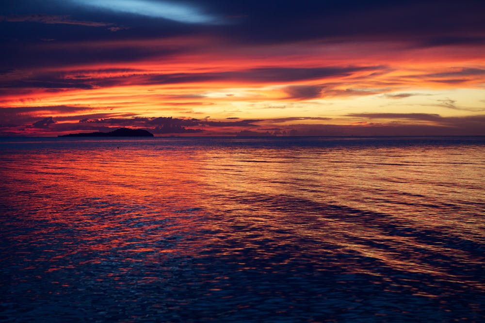 Sunset over the Philippines