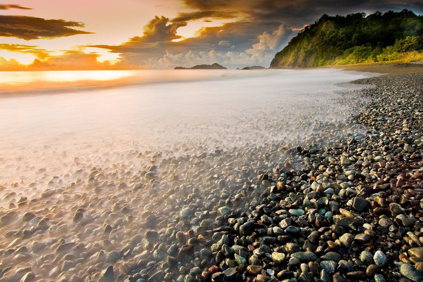 Sunrise on a turtle nesting beach in Central Sulawesi, Indonesia 