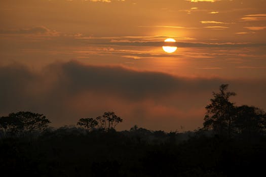Sunset at the Alto Mayo Protected Forest 