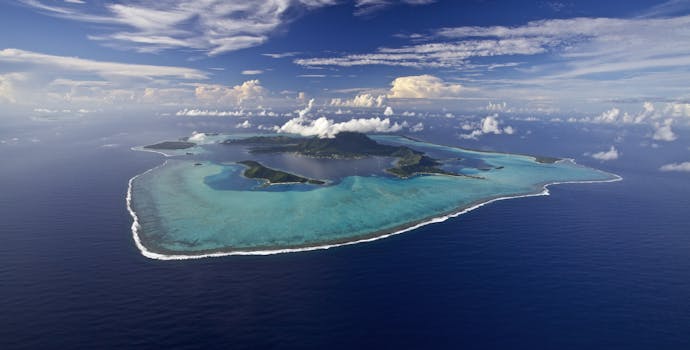 Aerial view, Bora Bora. 
