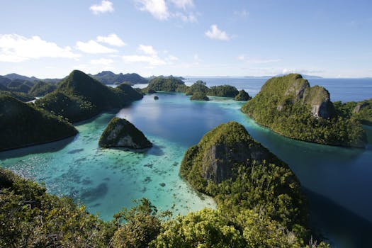 A view of Indonesia's Raja Ampat archipelago