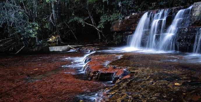 Jaspe Creek waterfall, La Gran Sabana, Canaima National Park, Bolivar, Venezuela