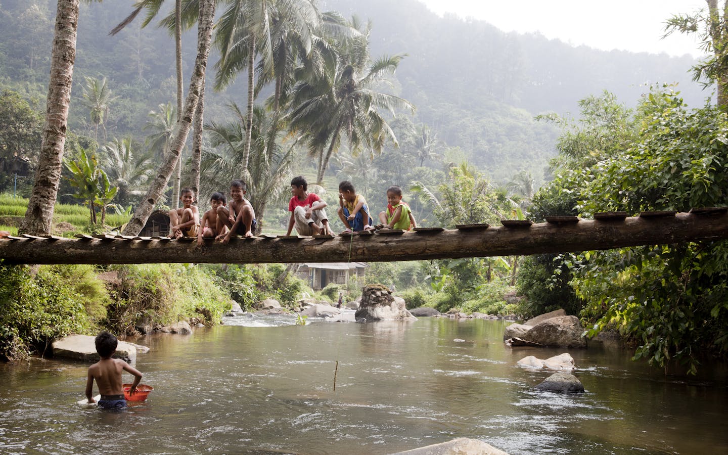 Clean water from Gunung National Park flows down to the nearby village of Bodogol. 
