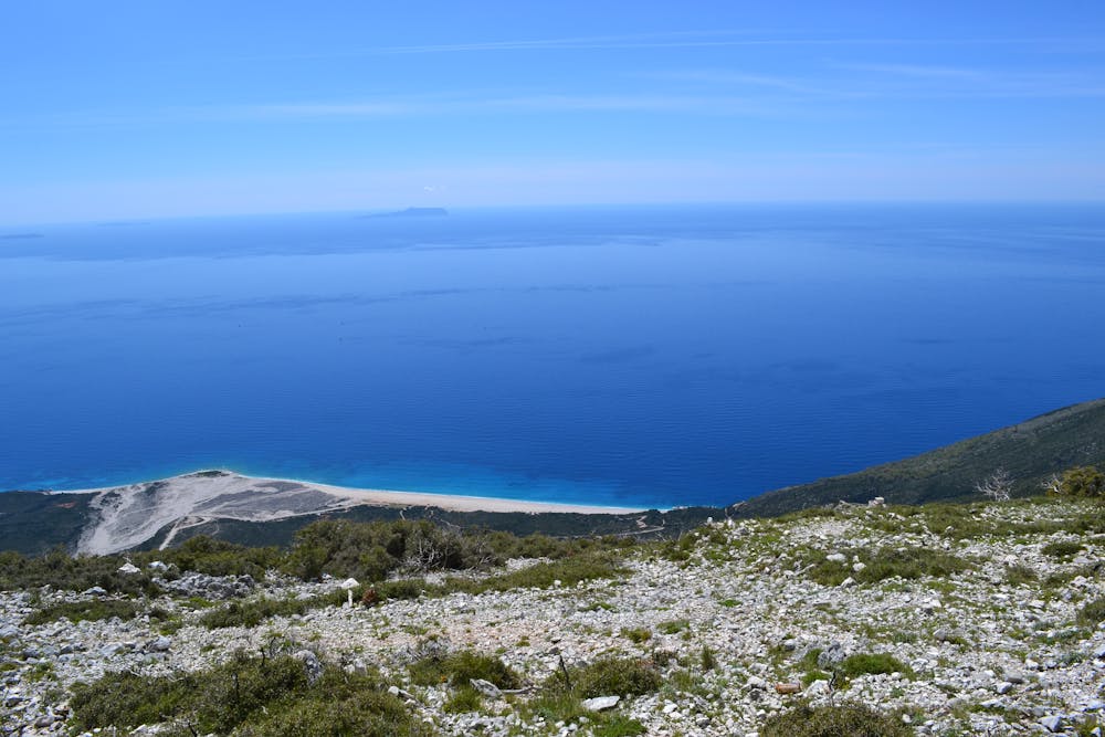 A view of the Ionian Sea from Llogara National Park, Albania.