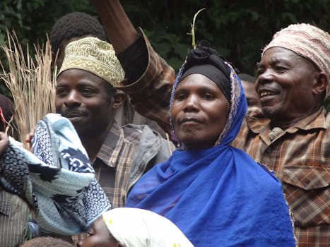 Local residents in the Bunduki Gap region of Morogoro in Tanzania  