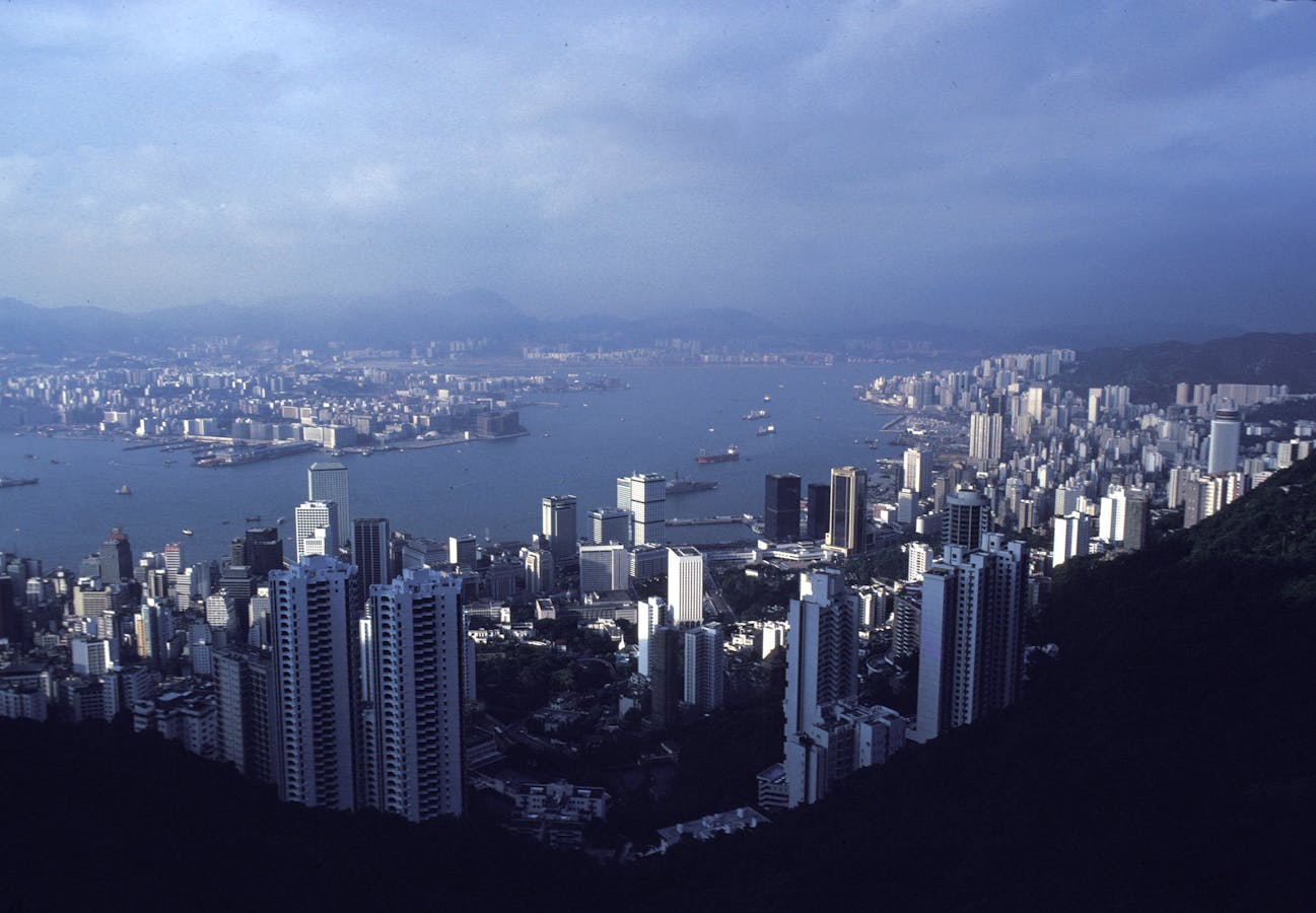 View of the Hong Kong skyline
